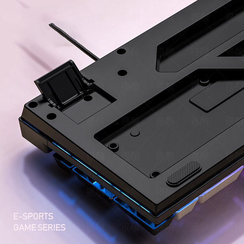 Bộ Bàn Phím Và Chuột Cơ USB Có Dây Bằng Kim Loại Màu Tím / Hồng Dễ Thương Cho PC / laptop