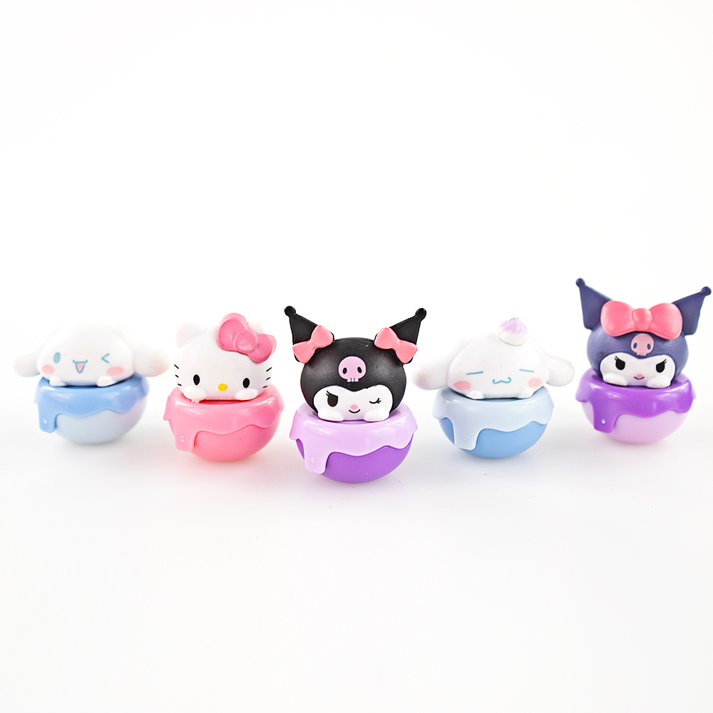 Set 5 Mô Hình Nhân Vật sanrio hello kitty 3cm Trang Trí Bánh Kem