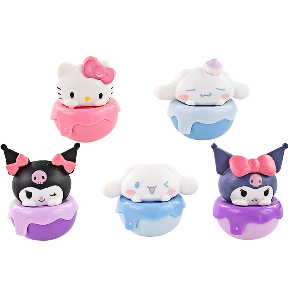 Set 5 Mô Hình Nhân Vật sanrio hello kitty 3cm Trang Trí Bánh Kem