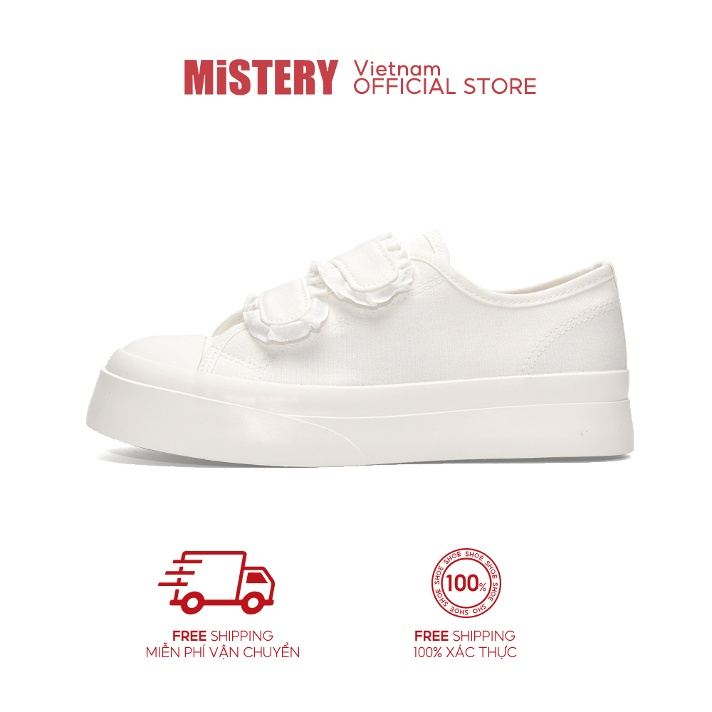 Mistery Giày Velcro Xinh Xắn Trắng MIS-1304