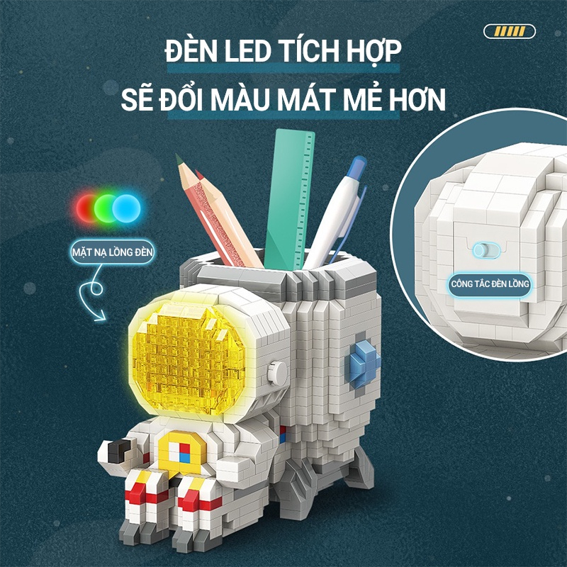 Đồ Chơi Lắp Ráp Mô Hình Phi Hành Gia Hoạt Hình Sáng Tạo Cho Trẻ Em