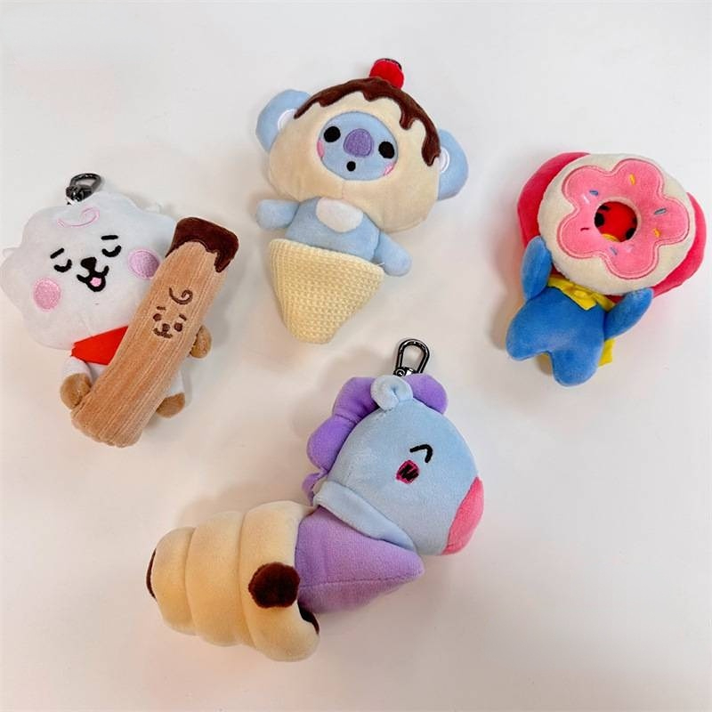 Móc Khóa Búp Bê Nhồi Bông BT21 Dễ Thương