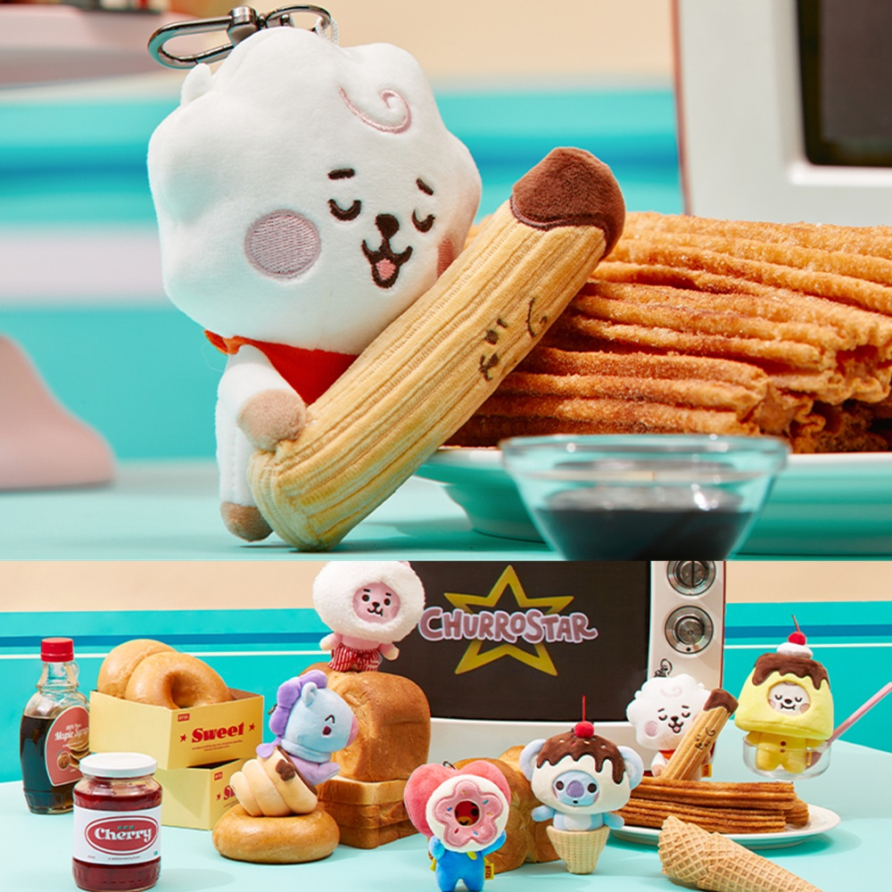 Móc Khóa Búp Bê Nhồi Bông BT21 Dễ Thương