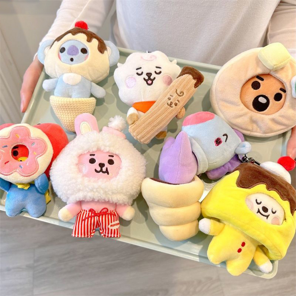 Móc Khóa Búp Bê Nhồi Bông BT21 Dễ Thương