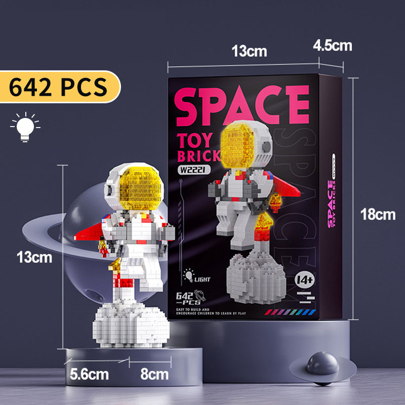 Đồ Chơi Lắp Ráp Mô Hình Phi Hành Gia Dạ Quang Nhiều Mẫu Mã Đa Dạng