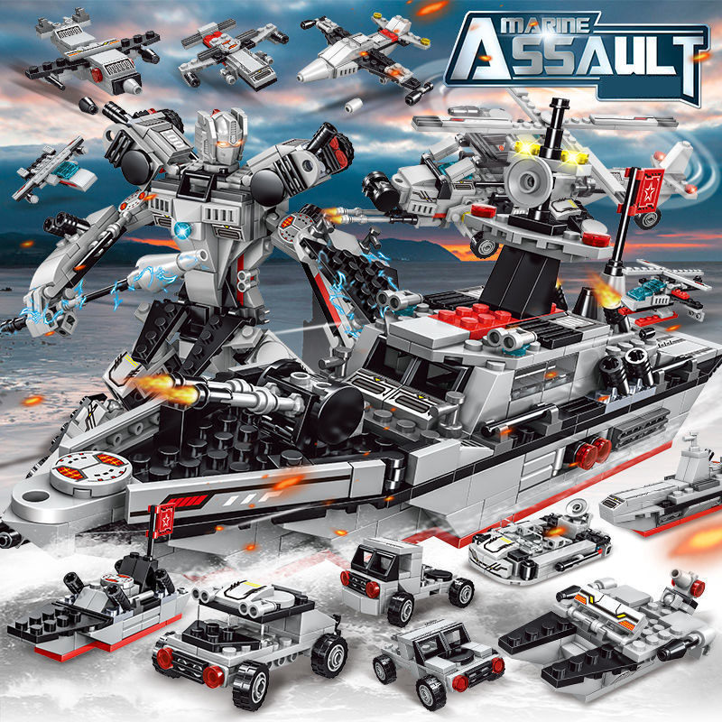 Bộ Đồ Chơi Lắp Ráp Mô Hình Tàu Chiến 1,000 Mảnh