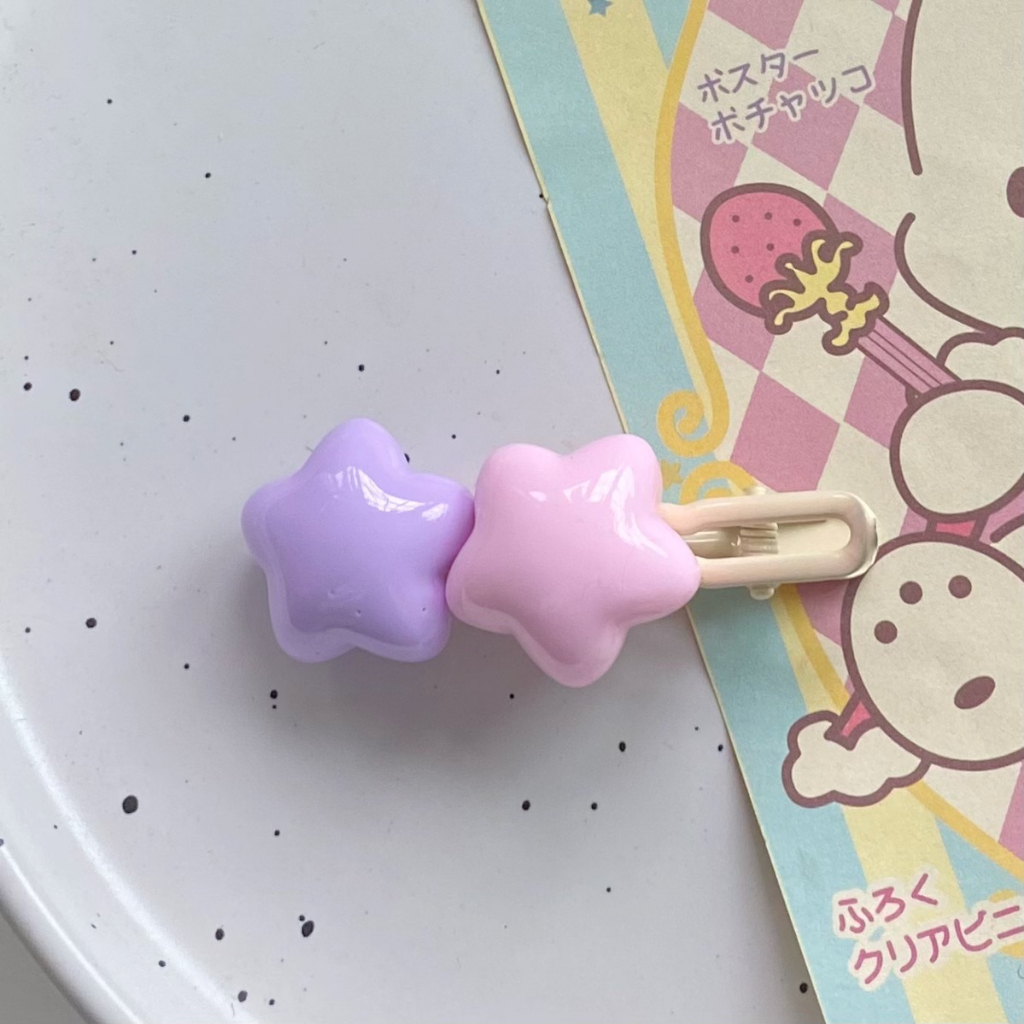 Kẹp Tóc Hình Ngôi Sao Năm Cánh Màu Sắc Kẹo Ngọt Xinh Xắn