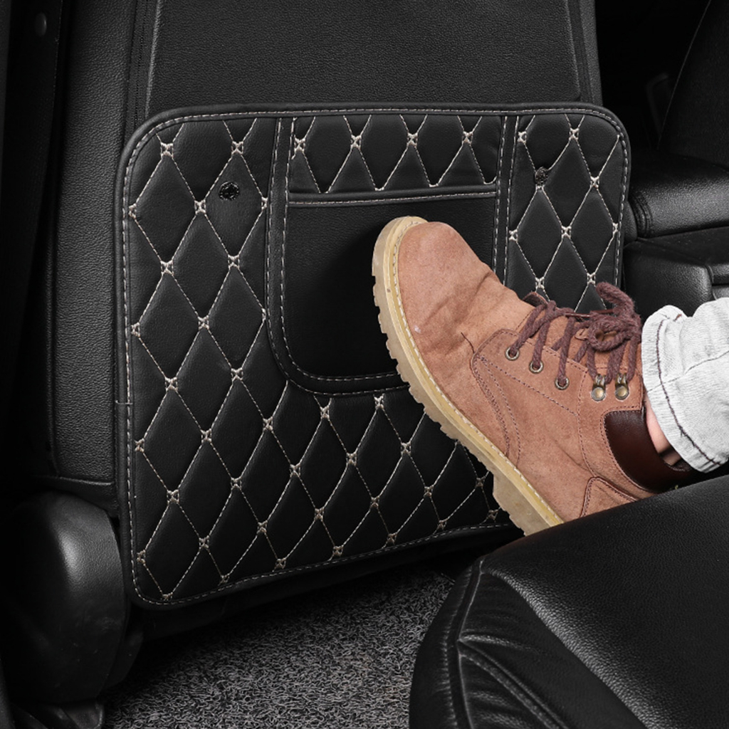 Tấm Ốp Lưng Ghế Ô Tô - Tấm Chắn Lưng Ghế Xe Hơi - Tấm Chắn Sau Lưng Ghế Ô Tô - Da PU Bảo Vệ Sau Dễ Dàng Sinh Chống Mài Mòn - CoolCar