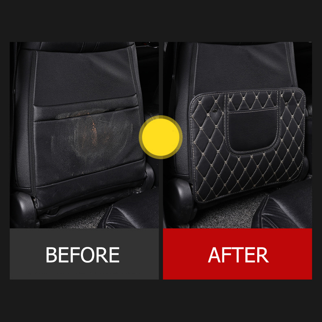 Tấm Ốp Lưng Ghế Ô Tô - Tấm Chắn Lưng Ghế Xe Hơi - Tấm Chắn Sau Lưng Ghế Ô Tô - Da PU Bảo Vệ Sau Dễ Dàng Sinh Chống Mài Mòn - CoolCar