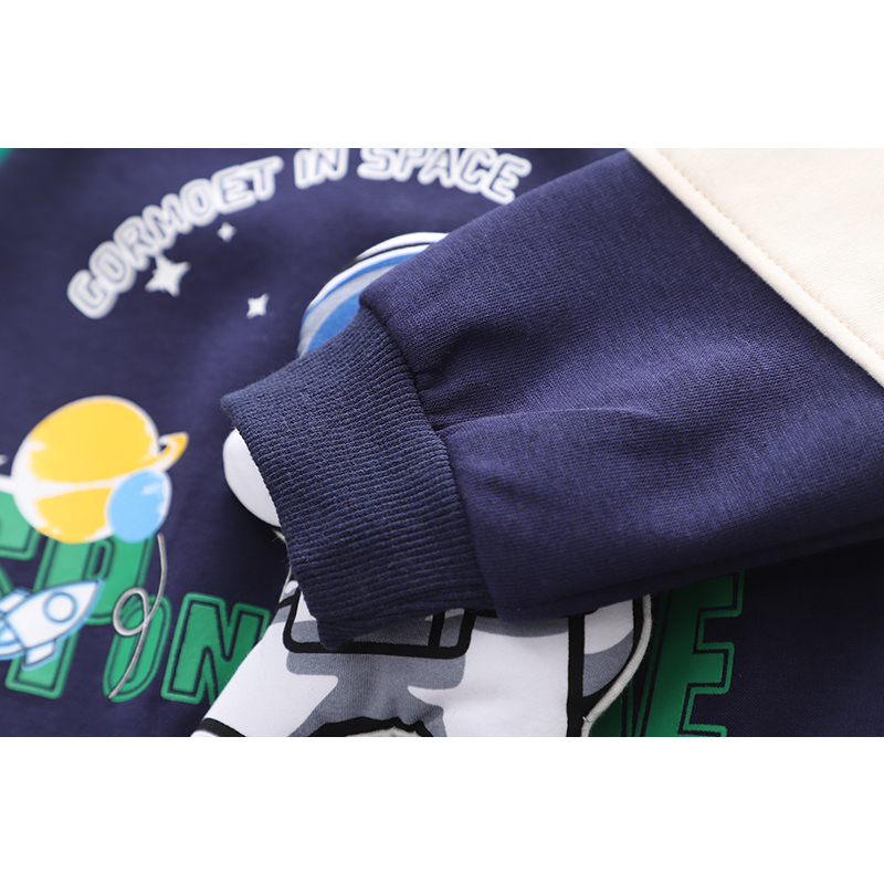 Bộ Áo Sweater + Quần Dài In Hình Phi Hành Gia Phong Cách Hàn Quốc Thời Trang Mùa Thu 2023 Kích Thước 80-120cm