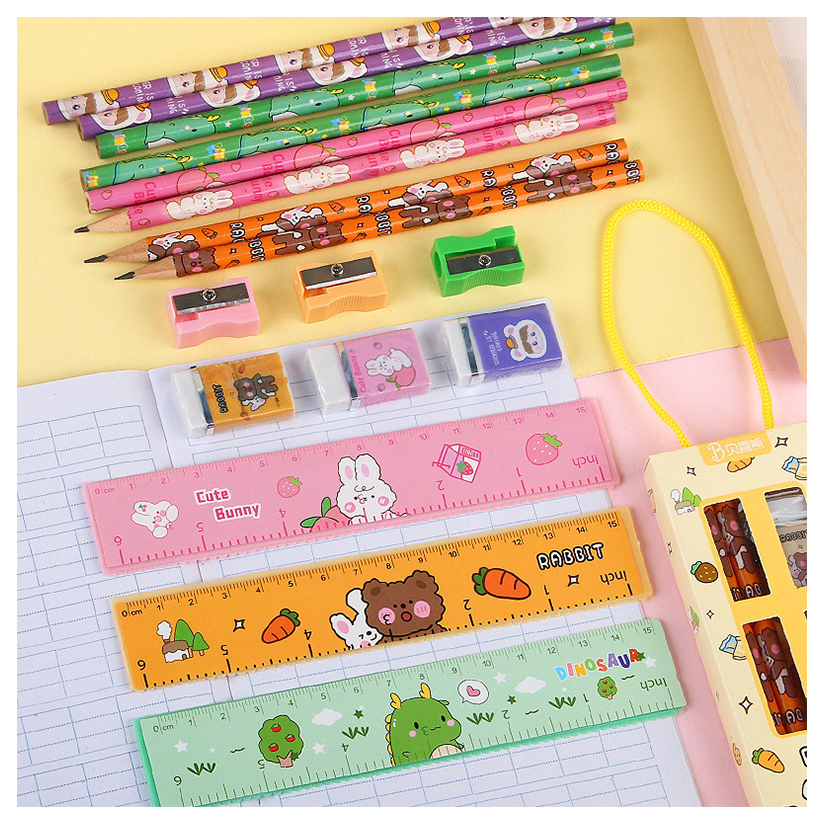 1 Bộ Hộp Quà Tặng Văn Phòng Phẩm Cầm Tay Sáng Tạo Cho Học Sinh