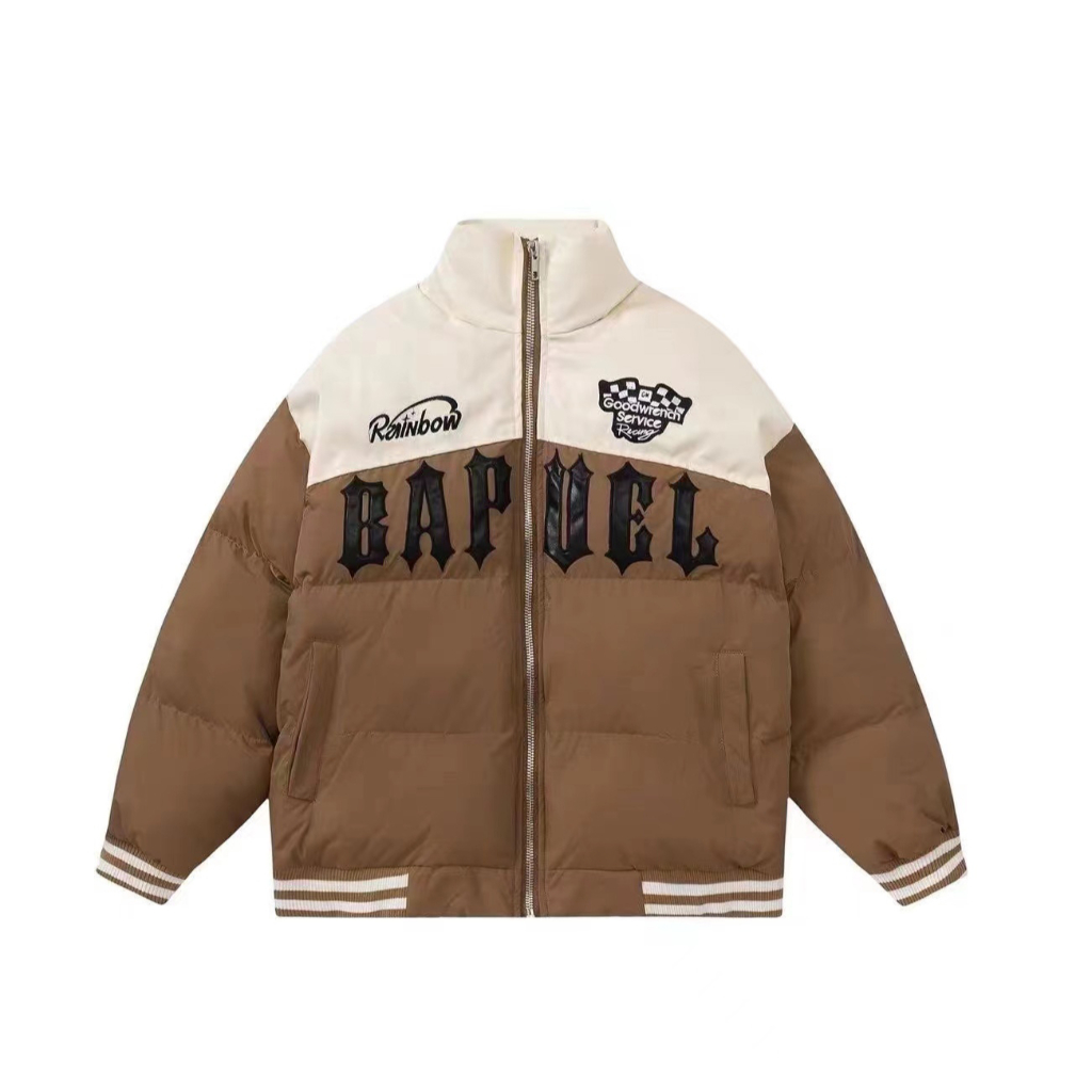 Áo Khoác Bóng Chày Cotton Dày Dặn Dáng Rộng Thêu Họa Tiết Kiểu Retro Mỹ Đường Phố Cá Tính Cho Nam Và Nữ