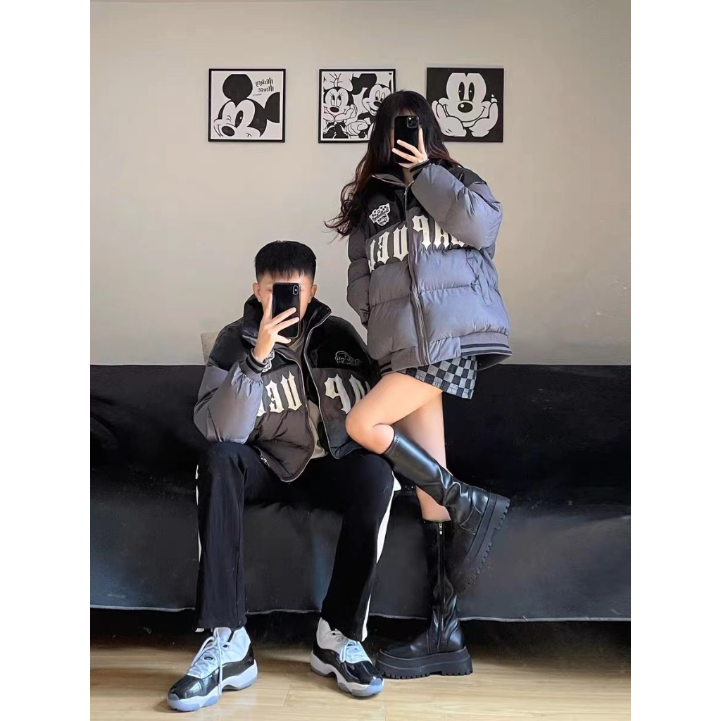 Áo Khoác Bóng Chày Cotton Dày Dặn Dáng Rộng Thêu Họa Tiết Kiểu Retro Mỹ Đường Phố Cá Tính Cho Nam Và Nữ