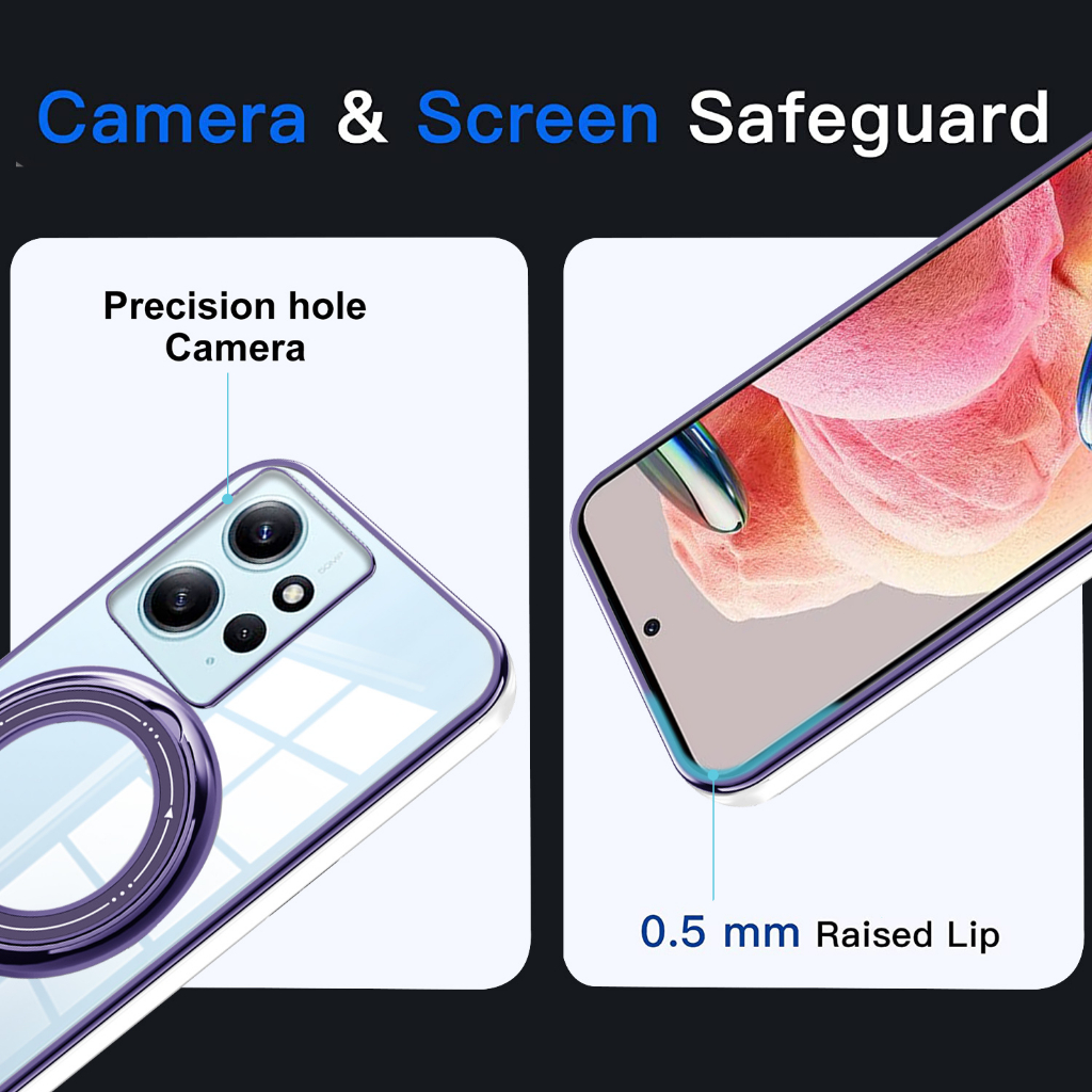 Ốp Điện Thoại TPU Mềm Trong Suốt Có Giá Đỡ Từ Tính Cho Xiaomi 11T 12T 13 Redmi Note 12 11 Pro 4G 5G