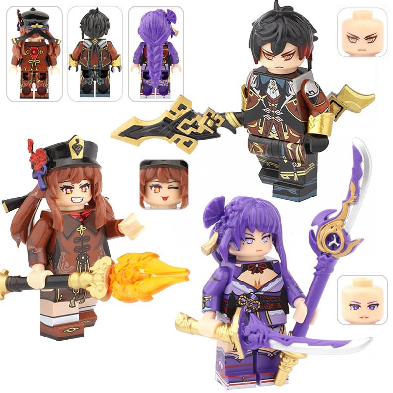 Mô Hình Đồ Chơi Mini Genshin Va Chạm Qiqi Shogun Zhongli Hutao