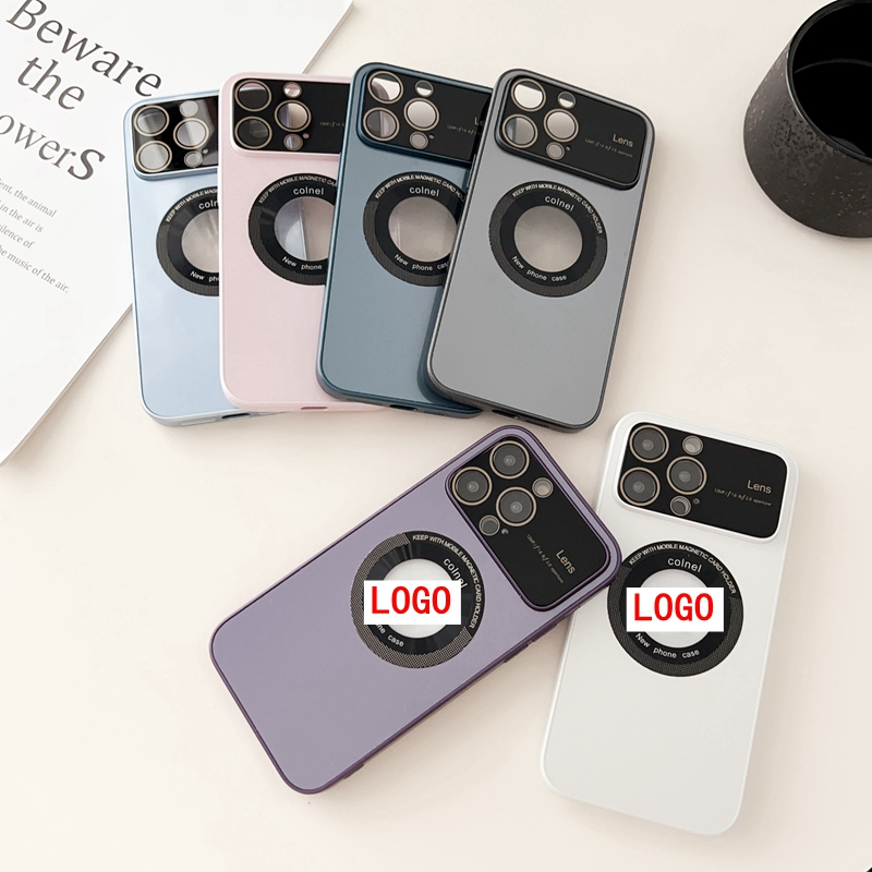 Ốp Điện Thoại Kính Cường Lực Cứng Màu Trơn Từ Tính Bảo Vệ Toàn Diện Cho Iphone11Promax / 12pro / 14Plus / 13Pro Max 2023