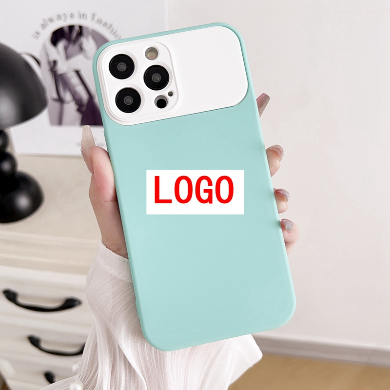 Ốp Điện Thoại Silicone Màu Trơn Bảo Vệ Ống Kính Máy Ảnh Toàn Diện Cho Iphone11Promax / 12pro / 14Plus / 13Pro Max 2023