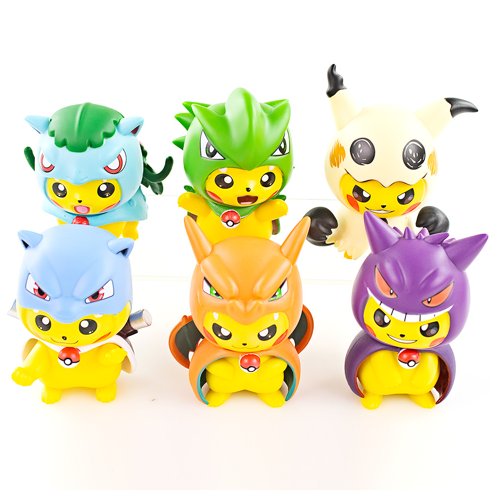 Set 6 Mô Hình Nhân Vật Phim Hoạt Hình Pokemon Đáng Yêu