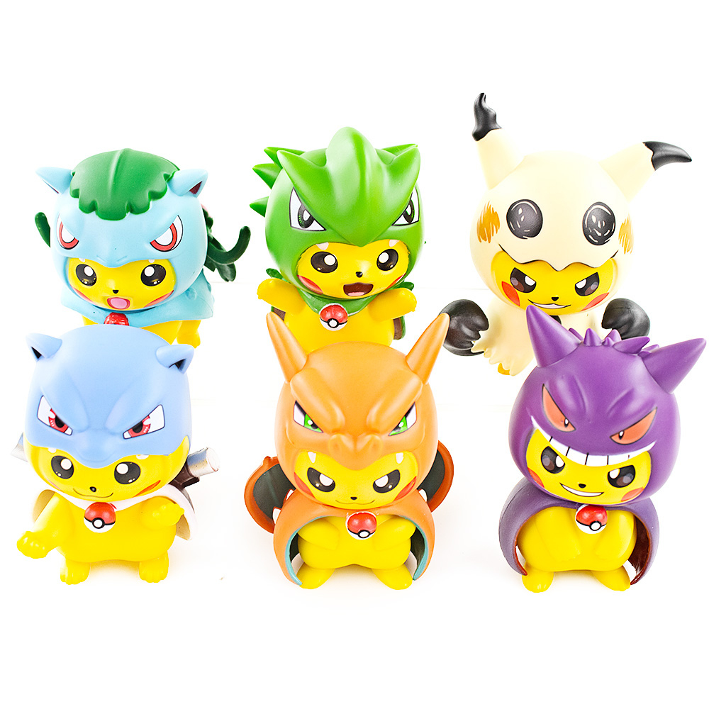 Set 6 Mô Hình Nhân Vật Phim Hoạt Hình Pokemon Đáng Yêu
