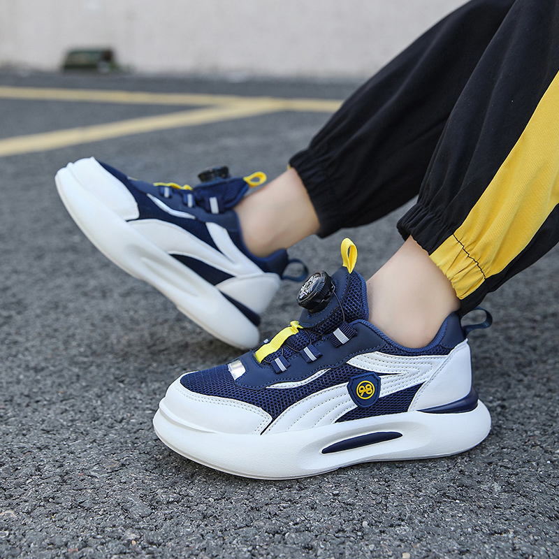 Giày Thể Thao Đế Mềm Chống Trượt Thoải Mái Có Nút Xoay size 28-40 Cho Bé