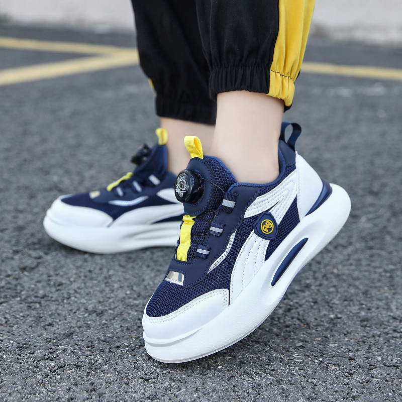 Giày Thể Thao Đế Mềm Chống Trượt Thoải Mái Có Nút Xoay size 28-40 Cho Bé