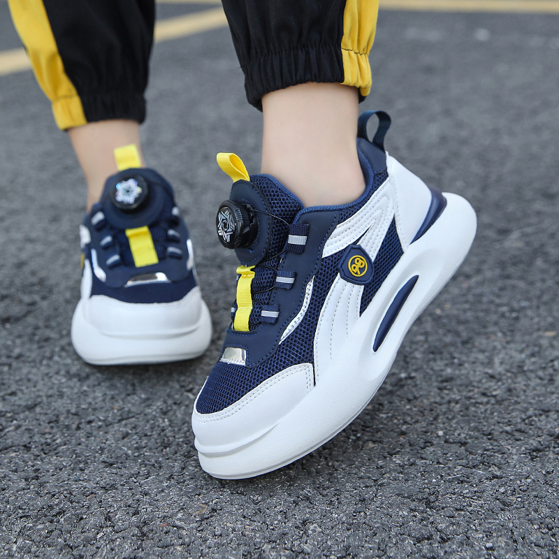 Giày Thể Thao Đế Mềm Chống Trượt Thoải Mái Có Nút Xoay size 28-40 Cho Bé