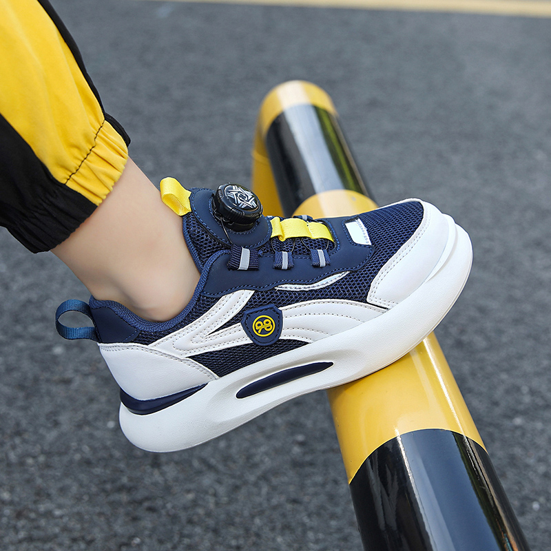 Giày Thể Thao Đế Mềm Chống Trượt Thoải Mái Có Nút Xoay size 28-40 Cho Bé