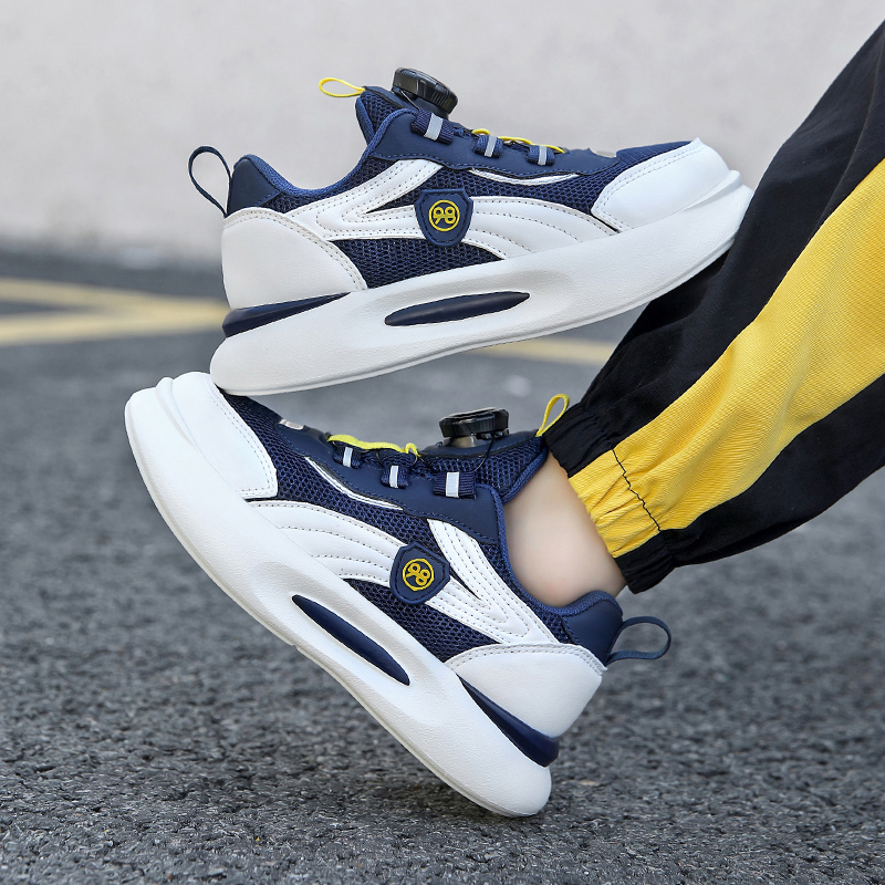 Giày Thể Thao Đế Mềm Chống Trượt Thoải Mái Có Nút Xoay size 28-40 Cho Bé