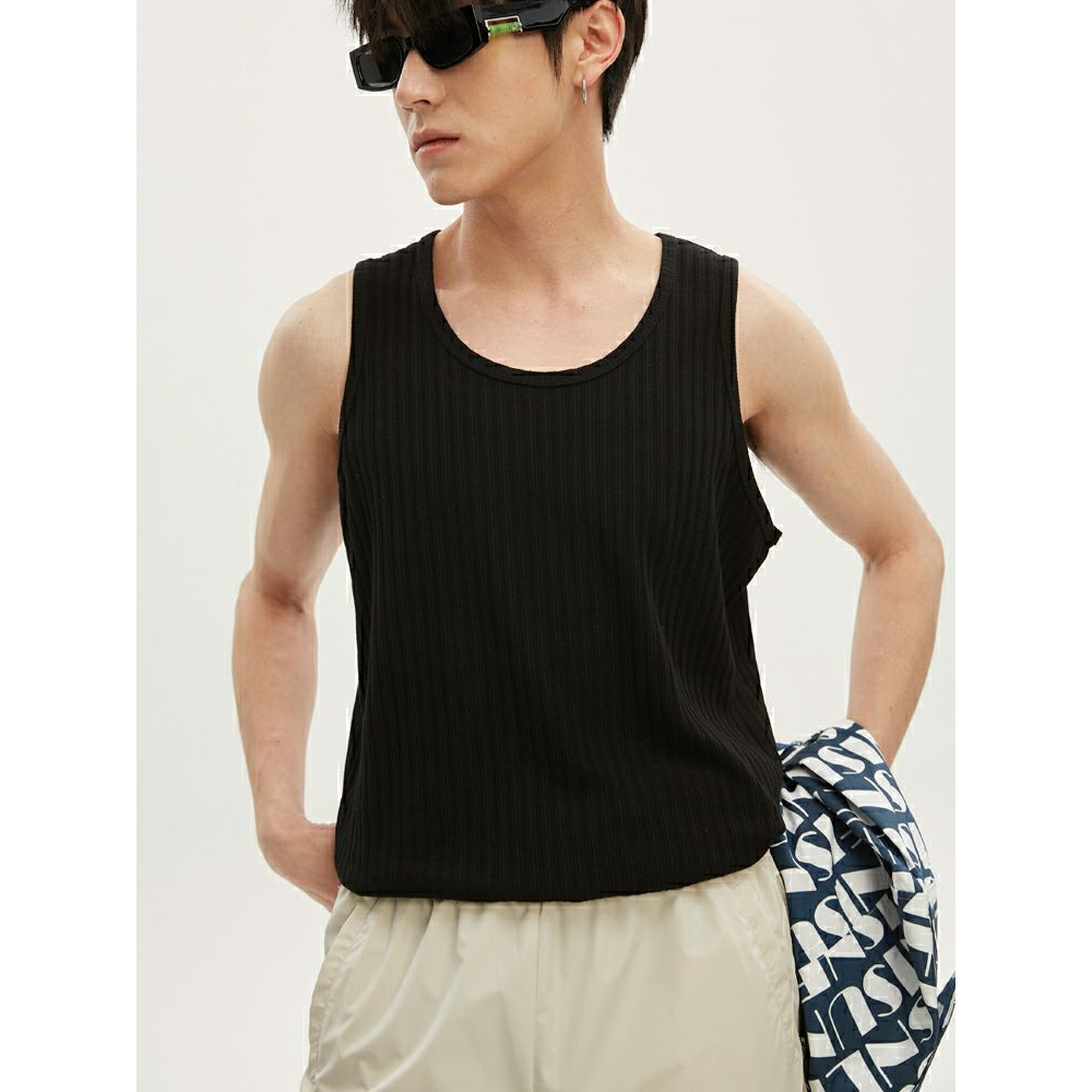 Jhzc Áo Ba Lỗ Dệt Kim cotton Màu Trơn Đơn Giản Thời Trang Mùa Hè Cho Nam Giới