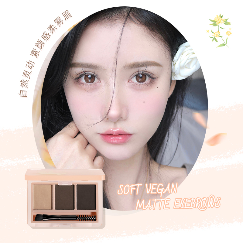 Bảng Phấn Mắt NOVO 3 Màu Không Nhòe Chống Thấm Nước Lâu Trôi Kèm Cọ NO.5841