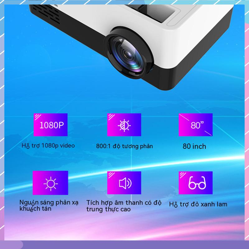 Màn Hình Máy Chiếu Mini 1080P HD Tích Hợp Đèn LED Cho Samsung / Xiaomi / vivo / oppo