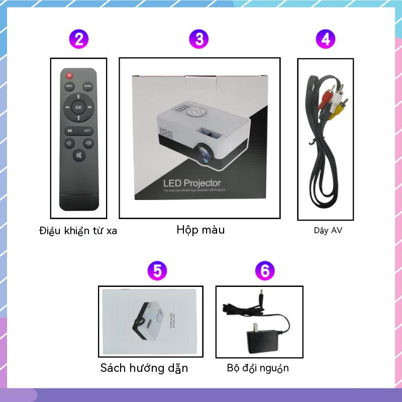 Màn Hình Máy Chiếu Mini 1080P HD Tích Hợp Đèn LED Cho Samsung / Xiaomi / vivo / oppo