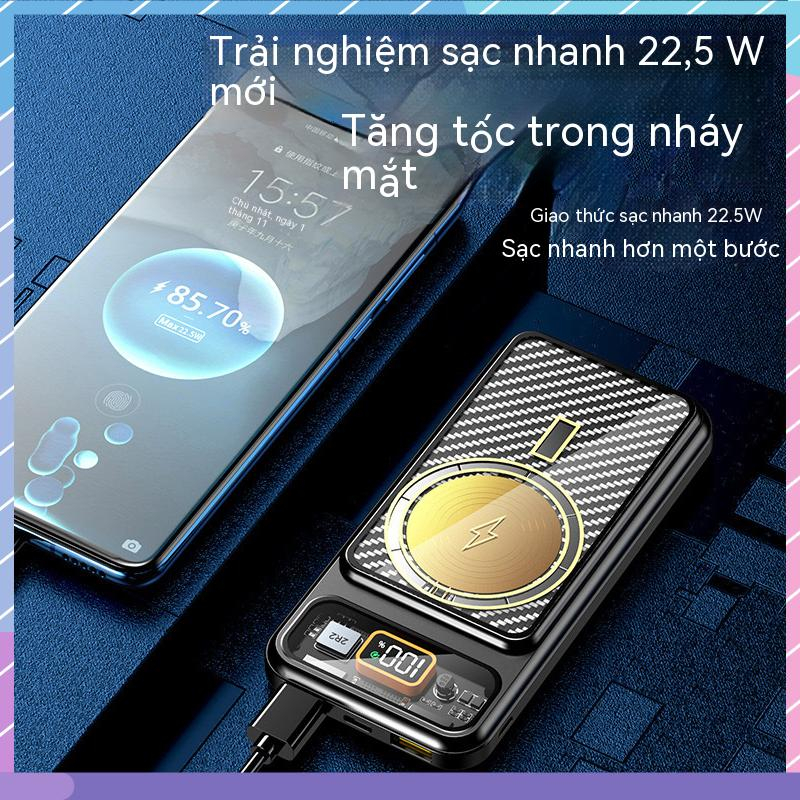 Pin Sạc Dự Phòng Hai Trong Một PD22.5W 10000mAh Có Màn Hình Ký Tự Nhanh Cho Samsung / Xiaomi / oppo / vivo