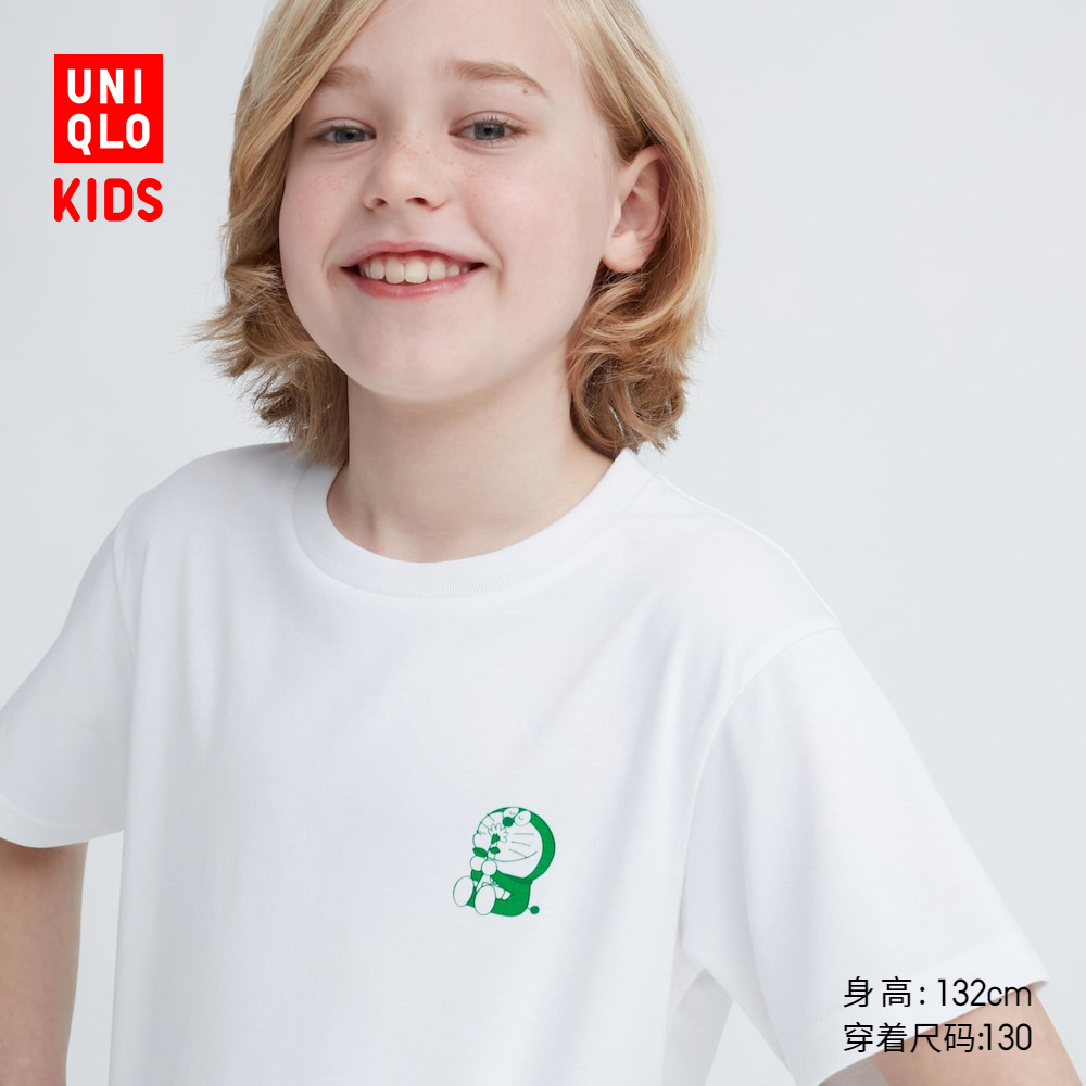 Áo Thun Uniqlo Tay Ngắn In Hoạ Tiết Doraemon Xinh Xắn Dành Cho Bé Trai Và Bé Gái