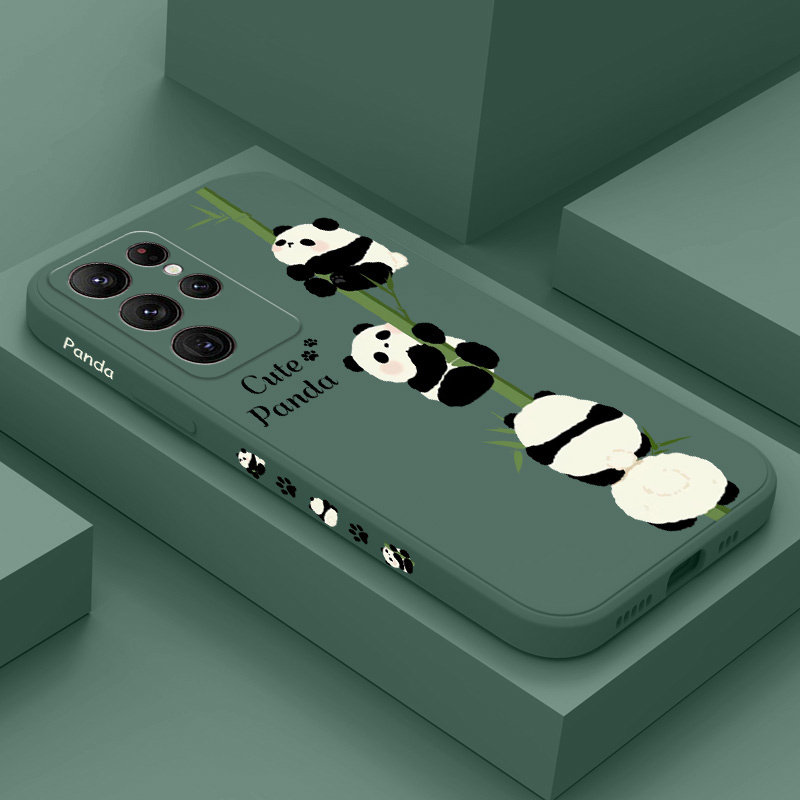 Ốp Điện Thoại Hình Gấu Trúc Leo Núi Cho samsung galaxy s23 s22 fe ultra plus