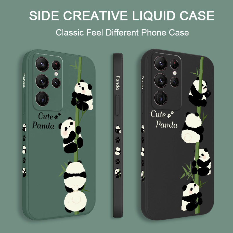 Ốp Điện Thoại Hình Gấu Trúc Leo Núi Cho samsung galaxy s23 s22 fe ultra plus