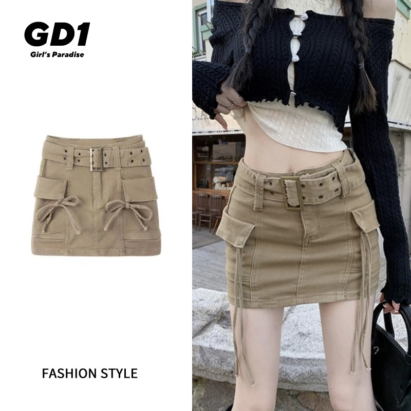 Chân váy Chân váy jean Chân Váy Bò váy nữ Chân Váy Chữ A set váy 2023 New Style MA3119