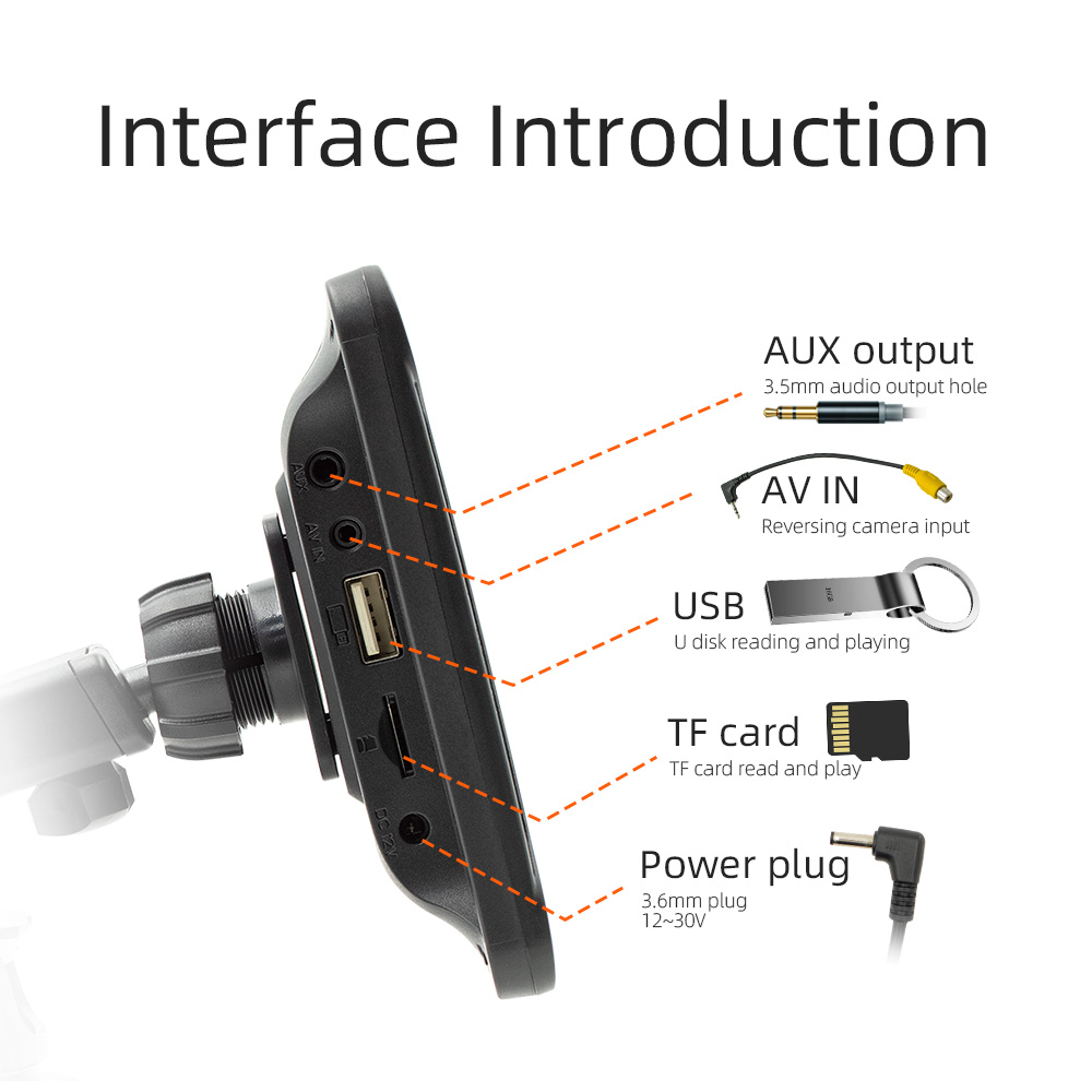 Máy Phát Đa Phương Tiện Không Dây Màn Hình Cảm Ứng 7inch Thông Dụng Cho BMW VW Nissan Benz KIA