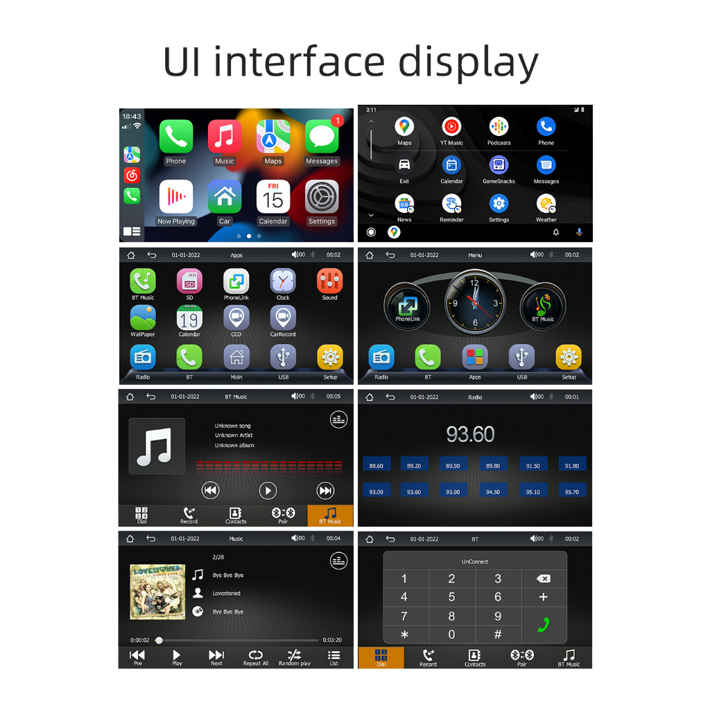 Máy Phát Đa Phương Tiện Không Dây Màn Hình Cảm Ứng 7inch Thông Dụng Cho BMW VW Nissan Benz KIA