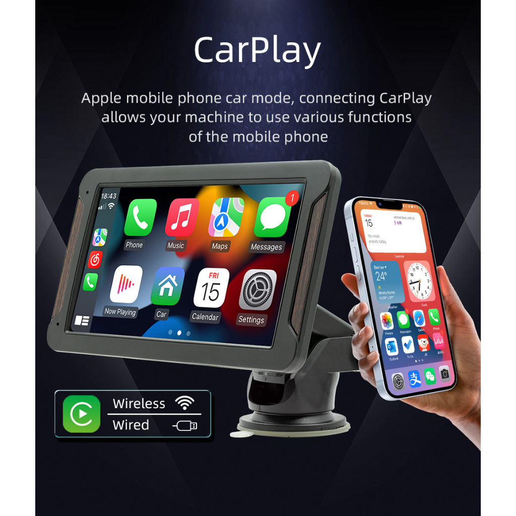 Máy Phát Đa Phương Tiện Không Dây Màn Hình Cảm Ứng 7inch Thông Dụng Cho BMW VW Nissan Benz KIA