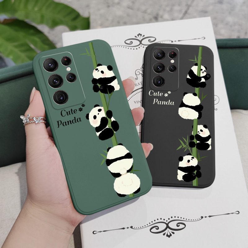 Ốp Điện Thoại Hình Gấu Trúc Leo Núi Cho samsung galaxy s23 s22 fe ultra plus