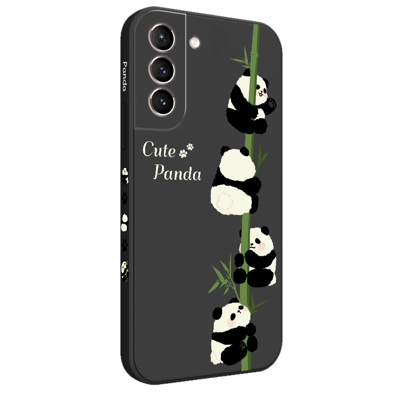 Ốp Điện Thoại Cảm Giác Chạm Thoải Mái Hình Gấu Trúc Leo Núi Cho Samsung Galaxy S21 S20 FE Ultra Plus