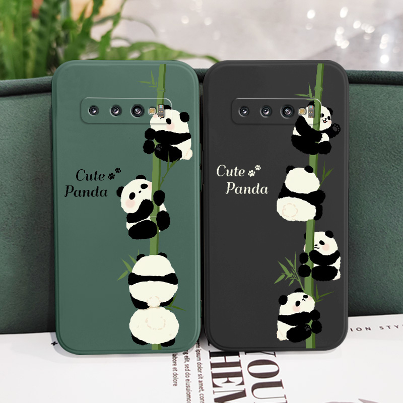 Ốp Điện Thoại Mềm Hình Gấu Trúc Leo Núi Cho Samsung Galaxy S10 S10E + S9 +