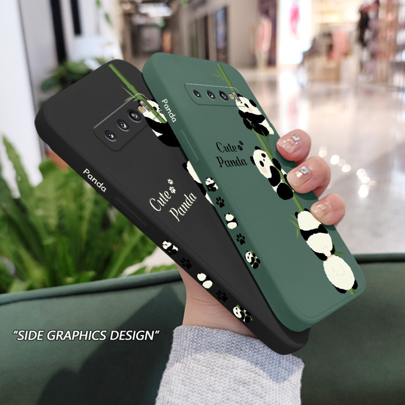 Ốp Điện Thoại Mềm Hình Gấu Trúc Leo Núi Cho Samsung Galaxy S10 S10E + S9 +