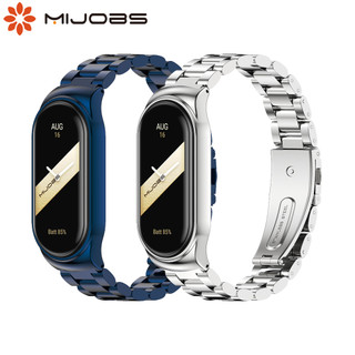  MIJOBS Dây đeo kim loại cho vòng đeo tay thông minh Xiaomi Mi Band 10 9 8 Dây đeo cho Miband 9 Phiên bản toàn cầu Vòng đeo tay Mi 8 