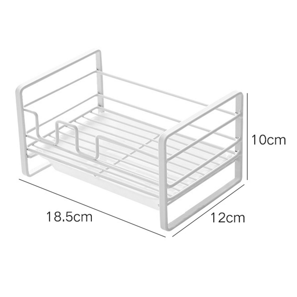 Kệ sắt màu trắng để làm cho khay nước nhà bếp bồn rửa giẻ chén vải rửa chén cmman11.vn