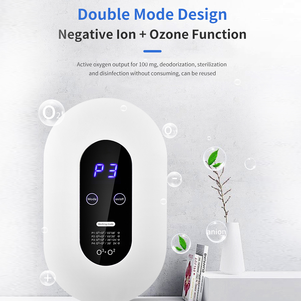 Máy lọc không khí mini ozone ion âm khử mùi hôi nhà vệ sinh toilet nhà bếp phòng ngủ mùi chó mèo thuốc lá