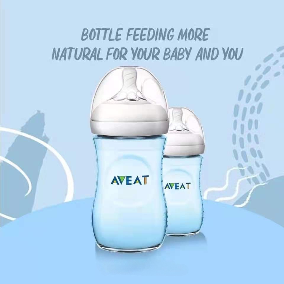 Bình Sữa Có Nắp Bằng Silicone Tự Nhiên An Toàn Cho Trẻ Sơ Sinh
