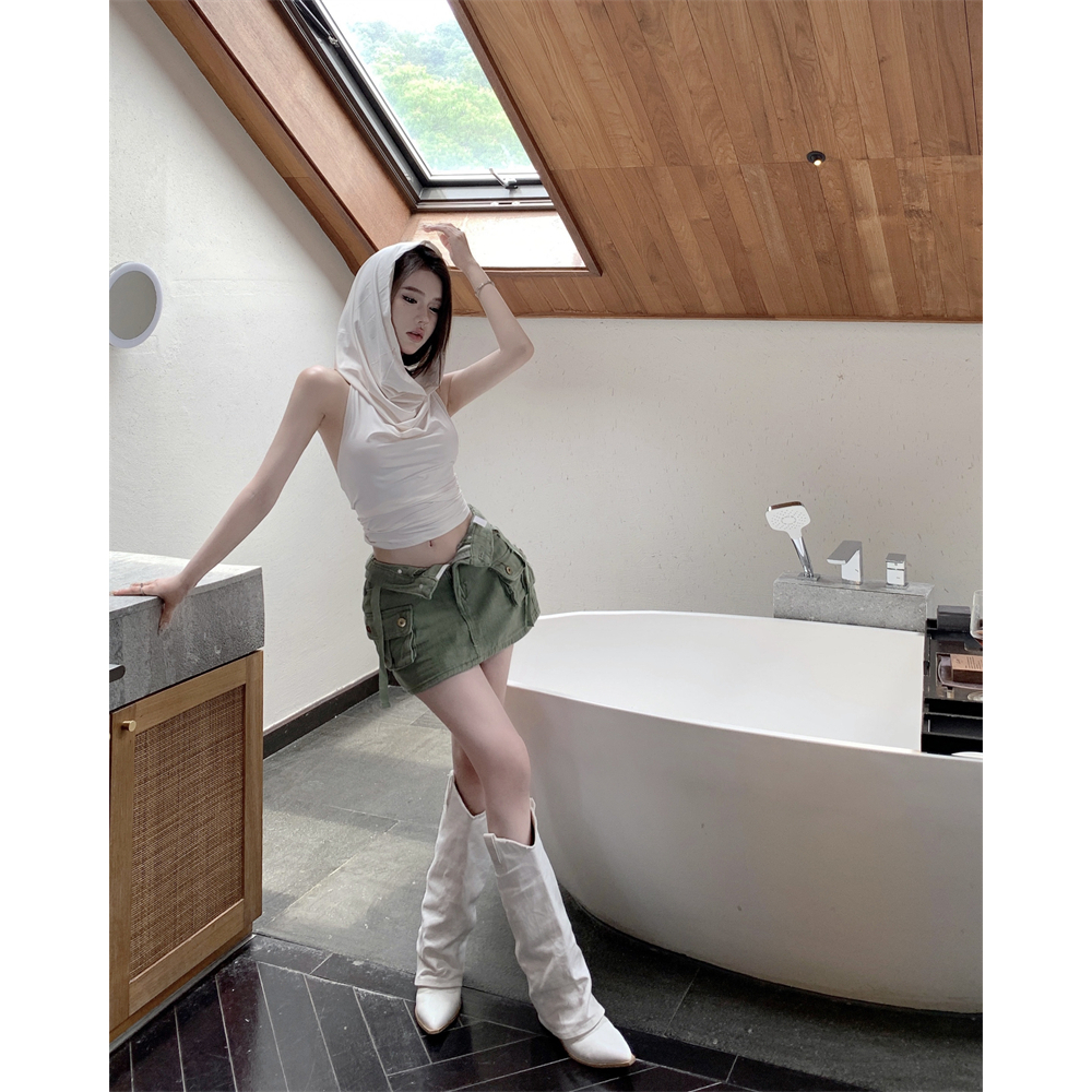 Áo Tank Top Sát Nách Hở Lưng Thiết Kế Thanh Lịch Cho Phái Nữ