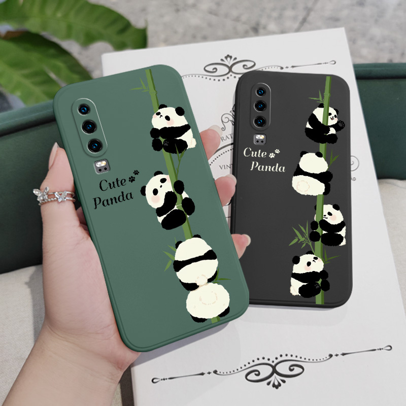 Ốp Điện Thoại Silicon Dẻo Hình Gấu Trúc Leo Núi Cho Huawei P30 P20 Pro Lite Sự Bảo Vệ
